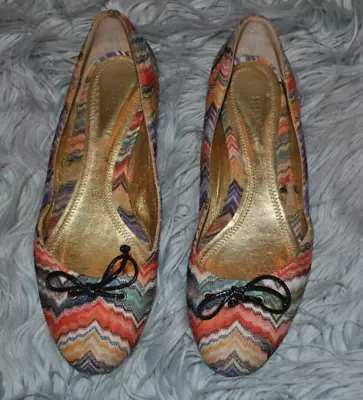 MISSONI ZigZag Multi Colored Flates 39 • $24.99