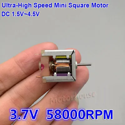 DC 3V 3.7V 58000RPM High Speed Micro Mini Square 020 Motor DIY RC Drone Slot Car • $1.55