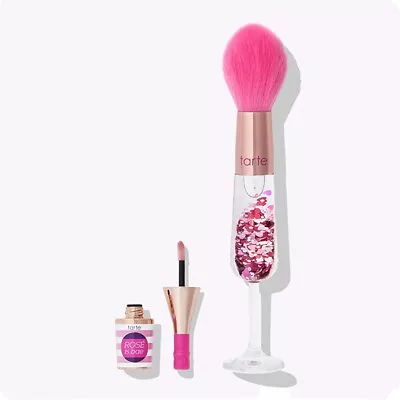 TARTE ROSE IS BAE Lip Gloss & Brush Set (BRAND NEW) • $40