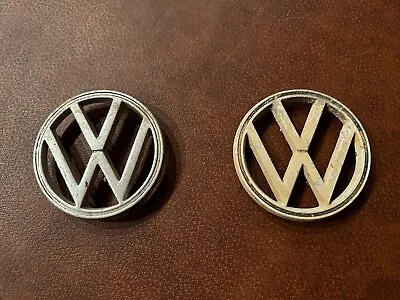 $49.99 • Buy Volkswagen VW 2x Hood Emblem/Name Badge 1970s Logo OEM Original Vintage