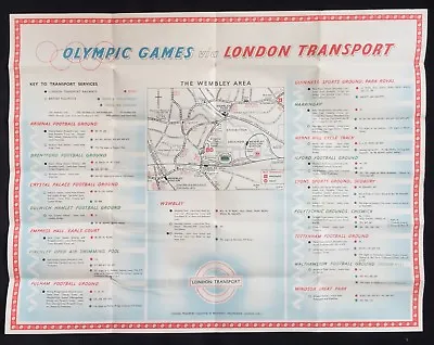 London Transport 1948 Olympic Games Decorative Underground Map  • £40