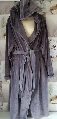 £27.99 • Buy Ted Baker Ladies Soft Belted Grey Hooded Long Dressing Gown Robe