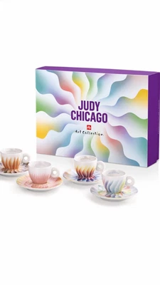 £100 • Buy The Judy Chicago Illy Art Collection - Set Of 4 Espresso Cups & Saucers 