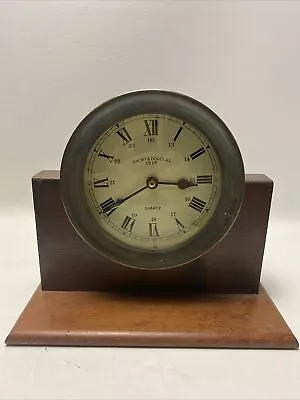 Vintage Maritime Nautical EMORY & DOUGLAS Co. Ship Portal Battery Operated Clock • $74.25
