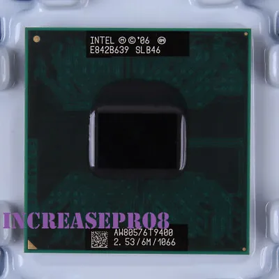 Intel Core 2 Duo T9400 Processor 2.53GHz AW80576GH0616M Socket P604 CPU 1066MHz • £7.60
