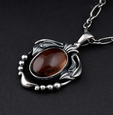 $239 • Buy GEORG JENSEN Sterling Pendant Of The Year 2014 With Smokey Quartz. Silver. NEW.