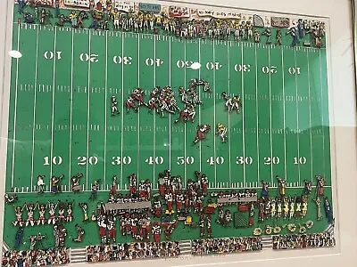 1984 James Rizzi  3D “FOOTBALL FRENZY” 142/150 Hand Signed FRAMED / MINT / RARE • $4499.99