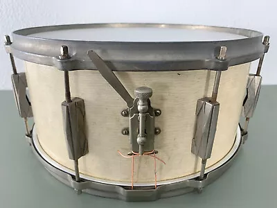 GRETSCH Broadkaster Standard Snare Drum 6.5x14 40s Vtg Rocket Lugs Die Cast Rims • $550