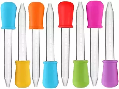 5Ml Liquid Droppers Medicine Silicone And Plastic Pipettes Eye Dropper With Bulb • $7.35