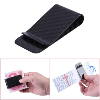 $10.80 • Buy Real Carbon Fiber Money Clip Business  Credit  Cash Wallet Polished Z0U6