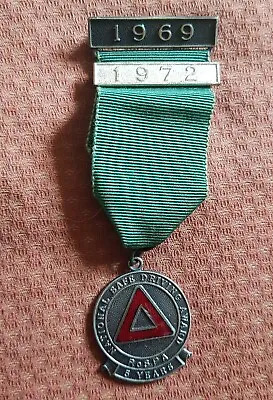 Vintage RoSPA Safe Driving Award 5years  1969 1972 Medal On Ribbon J R Gaunt • £7.95