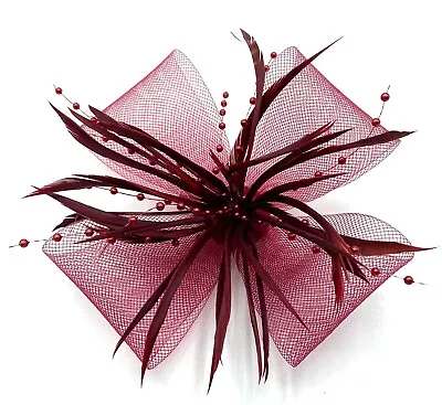 Ladies Feather Clip Fascinator Weddings Races Royal Ascot Hair Piece Fascinator • £7.99