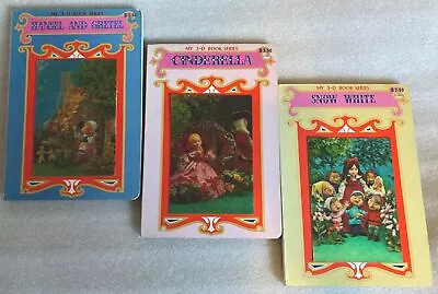 “My 3-D Book Series” Puppet Fairy Tales Playmore Hollogram Covers Lot Of 3 • $18