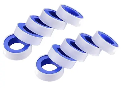 10 Pack Teflon Plumber's Tape 1/2 In. X 520 In Thread Sealing PTFE Plumbing Tape • $9.75