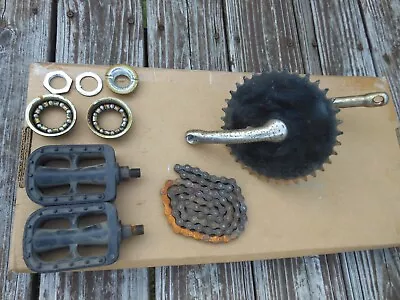 Vintage Bmx Pitbike Crank Set Old School Mightygoose Gt Jr Performer Dyno Dinky • $35