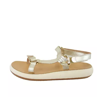 Women's Sandals ANCIENT GREEK SANDALS Shoes Slingback Leather Gold Strap 41 New • $119.37