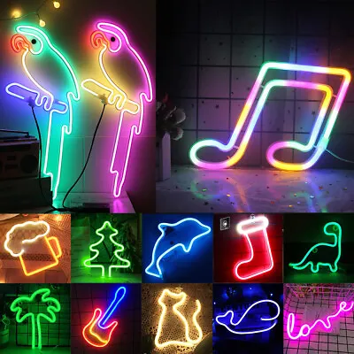 £9.09 • Buy Neon Sign Light LED Wall Art Decor Night Lamp For Bedroom Xmas Party Home Bar UK