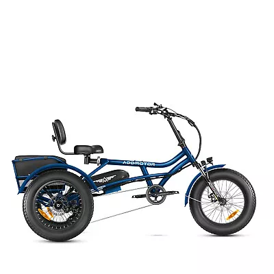 Addmotor Semi-Recumbent Electric Tricycle M-360II Mini 750W 20Ah 16  Fat Tire • $3199