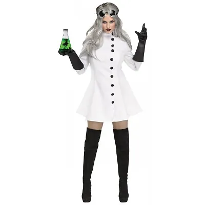 Female Mad Scientist Costume Adult Steampunk Gothic Halloween Fancy Dress • $29.51