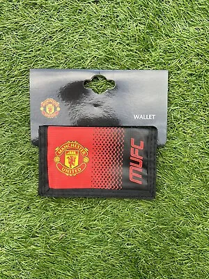 Official Manchester United FC Badge Red/black Fade Canvas Wallet BNWT • £8.99