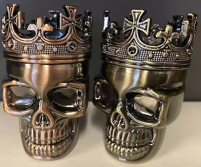 3 Piece Skull Metal Alloy Tobacco Spice Grinder Crusher USA Seller W/ Gift Box • $8.99