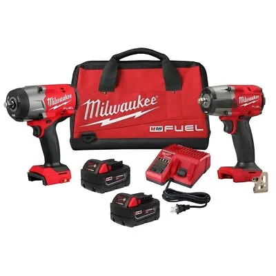 Milwaukee 3010-22 M18 FUEL 1/2  And 3/8  High Torque Automotive Combo Kit New! • $599.95