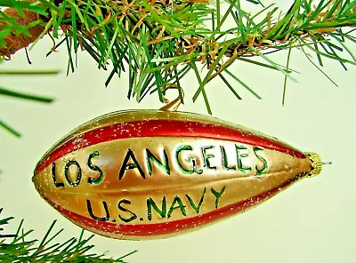 Vintage German Lauscha Glass Ornament ZEPPELIN USS Los Angeles ZR-III Beautiful • $39.87