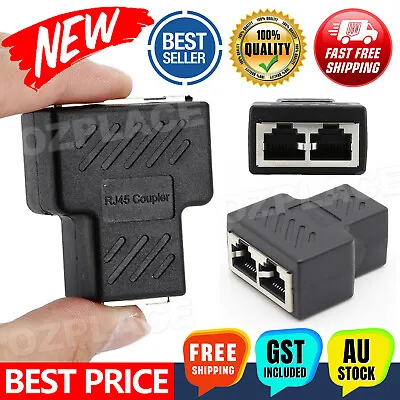 RJ45 Ethernet LAN Network Y Splitter Double Adapter Cable Connector For CAT5/6/7 • $4.85