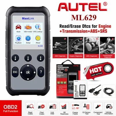 Autel ML629 Automotive OBD2 Scanner Car Code Reader Engine ABS SRS Transmission • $119