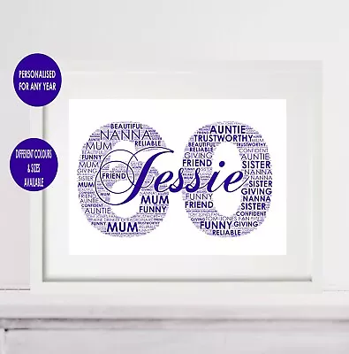 60th Personalised Birthday Gifts Wall Art Frame Poster Birthday Keepsake 1964 • £6.55