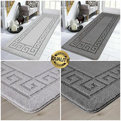 £30.35 • Buy Non Slip Grey Area Rugs Long Hallway Runner Carpet Washable Kitchen Floor Mats