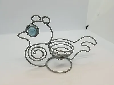 Vintage Wire Single Egg Basket. Chicken Shape W/ Marble Eye. Super Cute. Easter • $11