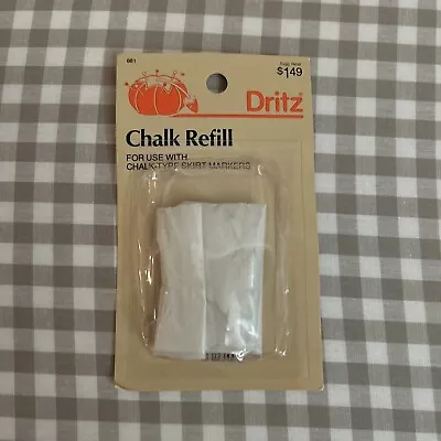 Vintage New Dritz Chalk Refill Sewing Collectible 681 NOS 1991 14g Skirt Markers • $5.80