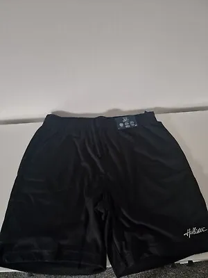 Hollister Mens Mesh Logo 7  Shorts. New With Tags. Large. Black. RRP £25 • £15.99