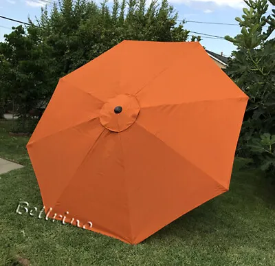 Patio Umbrella Canopy Top Cover Replacement BRICK COLOR Fit 9Ft 8-rib Umbrella • $28.99