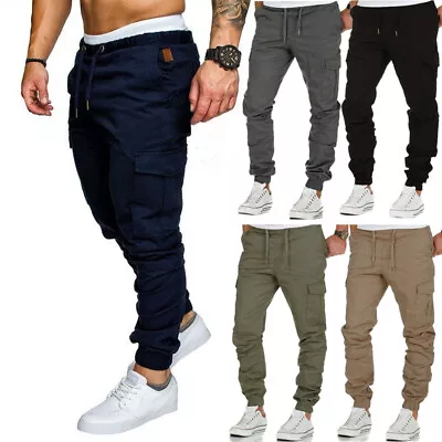 Casual Joggers Pants Sweatpants Cargo Combat Loose Active Sport Workout Trousers • $21.99