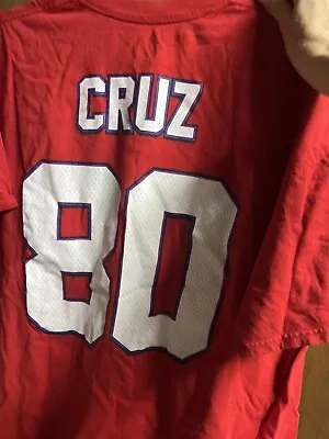 Victor Cruz New York Giants VINTAGE Majestic NFL Shirt Red • $12.59