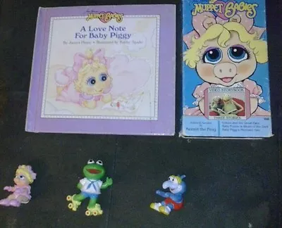 Vintage Muppet Babies TOYS Book AND VHS LOT McDonald's 1986 Toys  Jim Henson  • $17.56