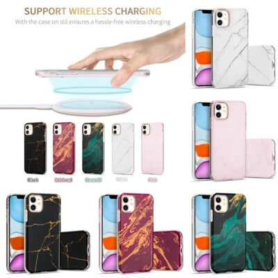 $12.99 • Buy Burgundy Marble Case For IPhone 14 13 12 11 Pro Max XS XR 8 7 Plus Fashion Cover