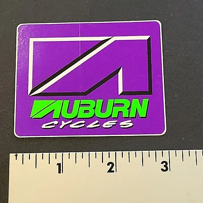 NOS Vintage AUBURN CYCLES Genuine Purple BMX Bicycle Sticker Decal Bike • $9.90