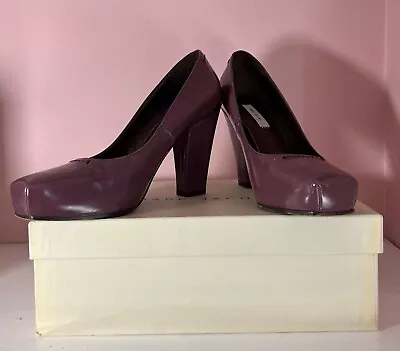 Leather Marc Jacobs Heeled Shoes Lilac Mauve  Size 39 Square Toe Heels • £25