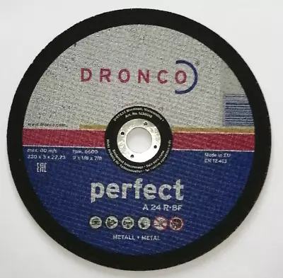 5 X DRONCO 230 X 3 X 22.2 Mm Perfect  Metal Cuttting Discs - A 24 R - BF  New • £12.95