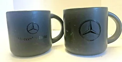 Lot Of 2 Mercedes Benz Logo Car Coffee Tea Mug's Ceramic Cup Black On Black  • $8.99