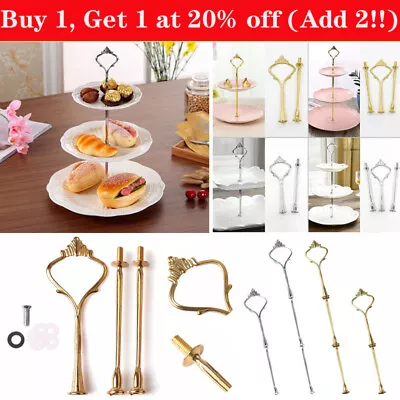 2/3 Tier Cake Plate Stand Cake Cupcake Plate Stand Fitting Kit Party Use Parts • £4.18