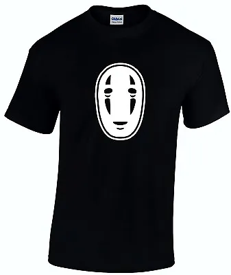 Spirited Away Inspired Kaonashi Mask Ghibli Anime Manga Unisex Adult T Shirt • £9.99