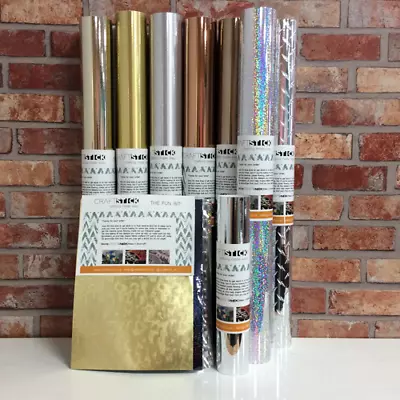 A4 Sheet Self Adhesive Vinyl For Craft Decals Various Metallic Effects & Colours • £3.20