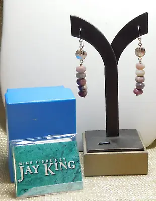 Mine Finds By Jay King Faceted Bead Gemstone & Sterling Silver Drop Earrings • $22