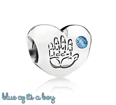 ITS A BOY BABY BLUE  Sterling Silver Charm PANDORA ALE  S925 #791281CZB A4 • $45