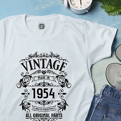 70th Birthday Gifts For Her 1954 All Original Parts Womens Ladies 70th T Shirt • £11.99