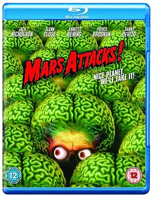 Mars Attacks! (Blu-ray) Annette Bening Danny DeVito Glenn Close (UK IMPORT) • $13.67